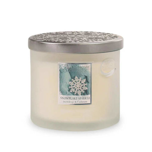 Picture of H&H - TWIN WICK CANDLE - SNOWFLAKE SPARKLE